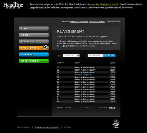 KNVB - Kop of munt website | by Headline Interactive