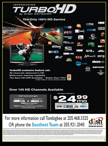 DISH NETWORK | Available through Southnet; a Tombigbee Compa