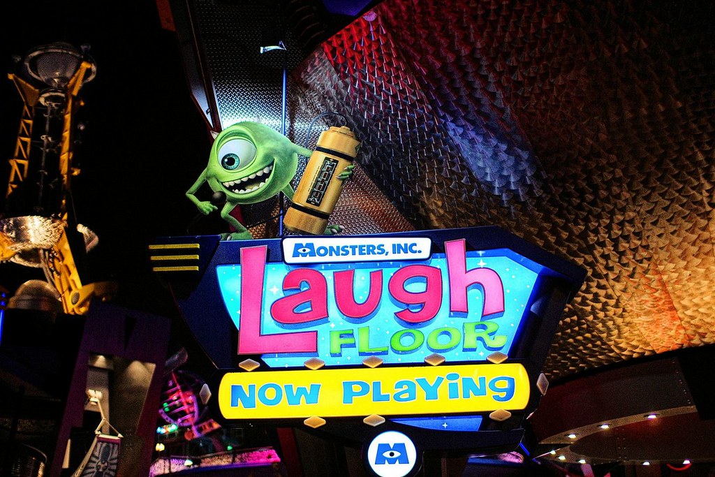 New Monsters Inc. Laugh Floor Sign in Tomorrowland