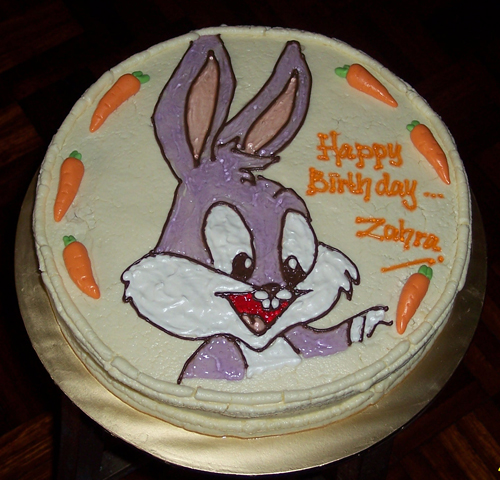 Baby Bugs Bunny Birthday Cake - Carrot Cake | kek carrot bab… | Flickr