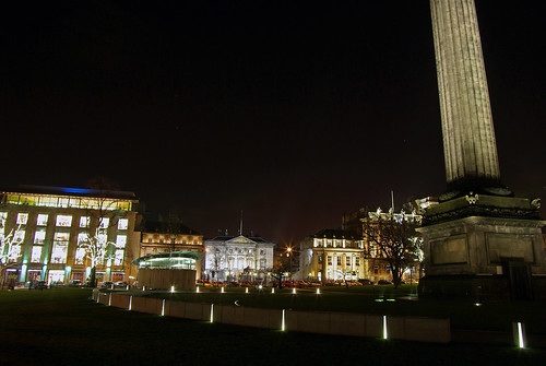 St Andrew Square at night by elementalPaul