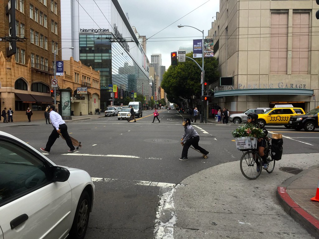 Two Monkies Crossing the Street