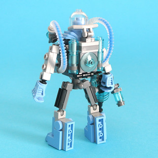 white lego iron man