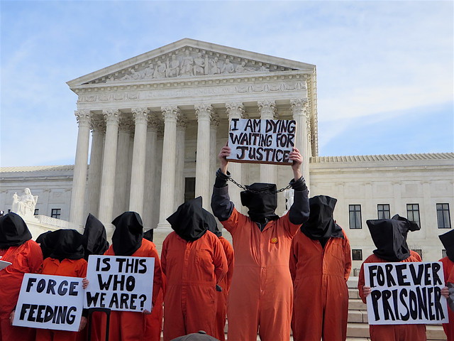 Witness Against Torture protestors outside the Supreme Court, Jan. 11, 2017