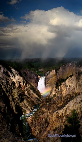 Storm over Yellowstone Falls by Darvin Atkeson