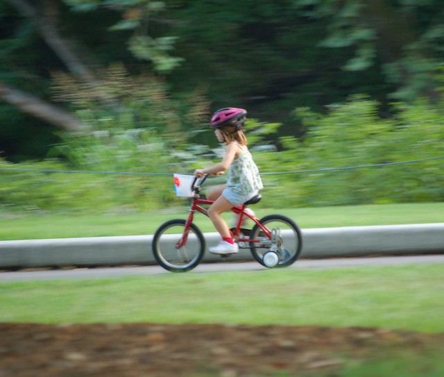 She her bike when she her