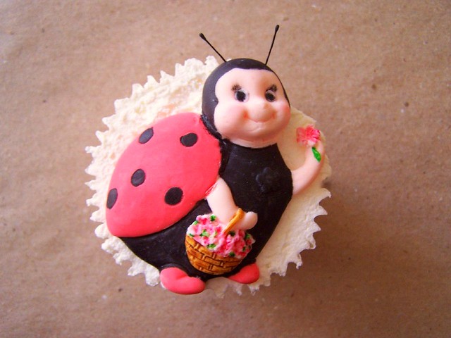 Ladybug cupcake