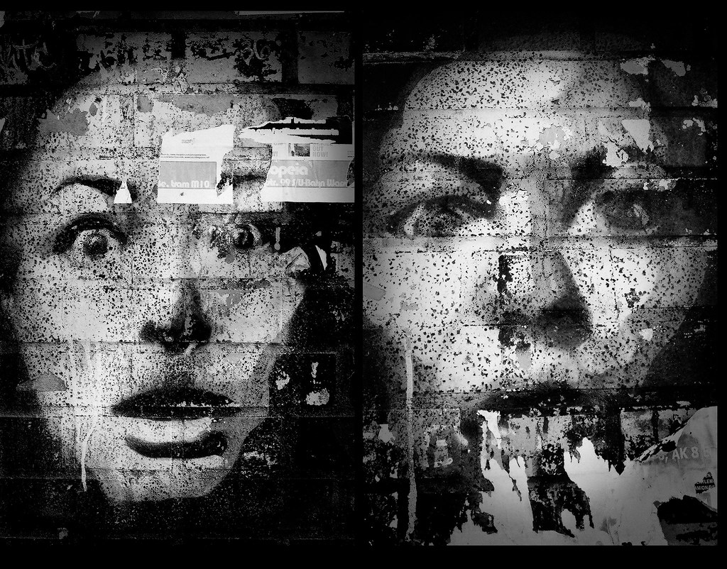 faces in the wall by Gabain