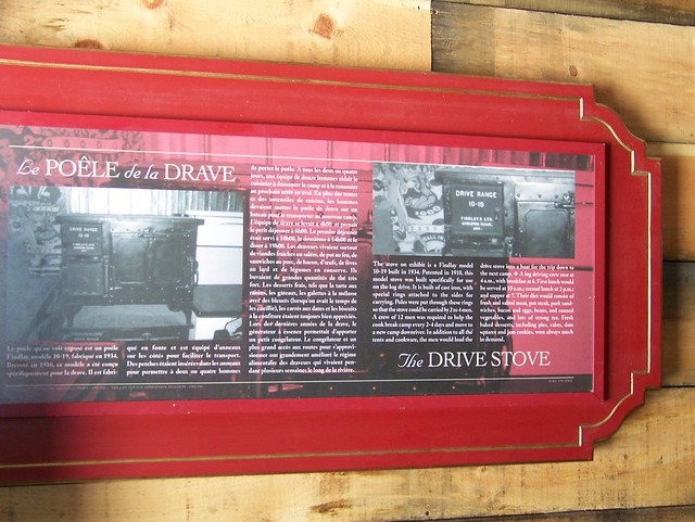 Information plaque about the drive stove in the next pic