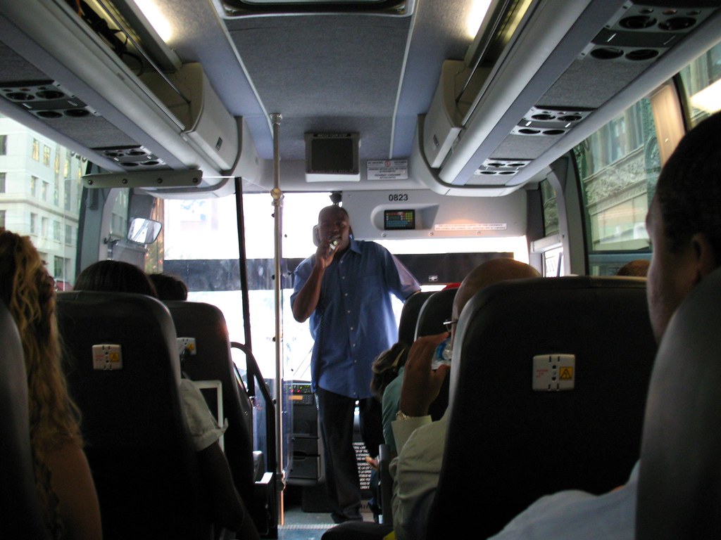 Bolt Bus Interior The Bolt Bus Driver Giving Us A Quick Pr