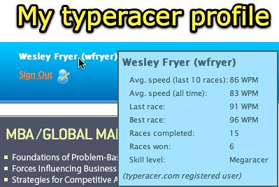 TypeRacer, Uploaded with plasq's Skitch, Wesley Fryer