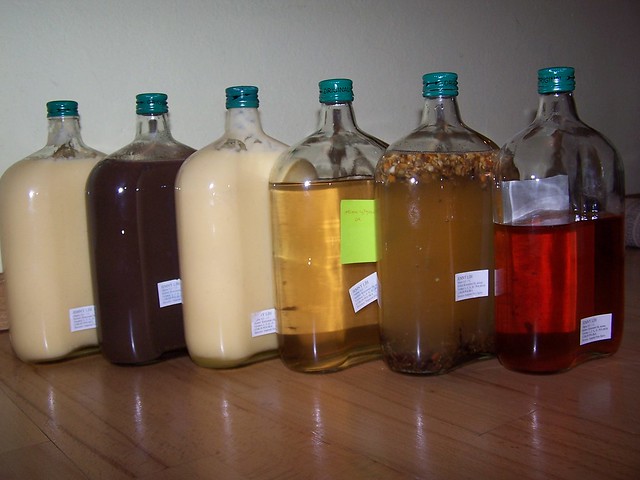 some of my new selfmade liqueurs
