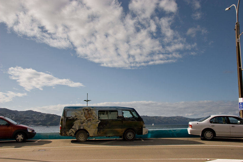 van with film theme by Lester Ralph Blair