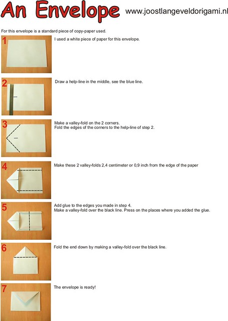Origami Envelope (diagrams)