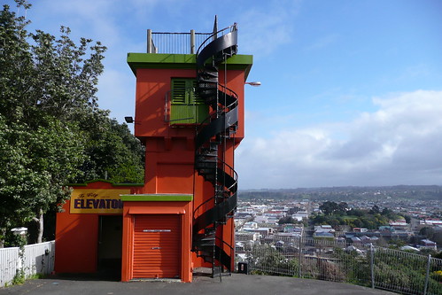 orange spiral elevator wanganui spiralstaircase whanganui duriehill duriehillelevator orangeandlimegreen