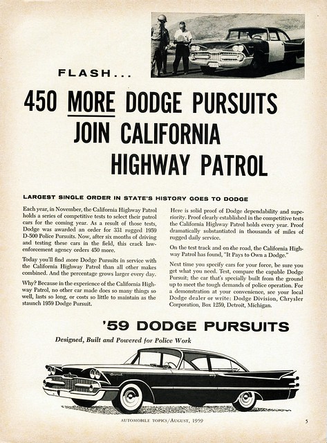 1959 Dodge Pursuit Ad