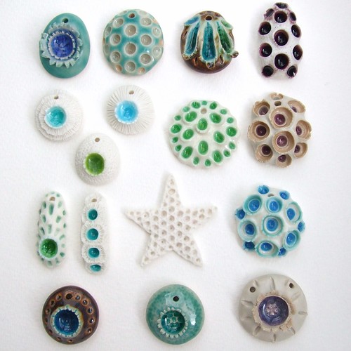 coral pendants | some finished, some need more work | Lisa Stevens | Flickr