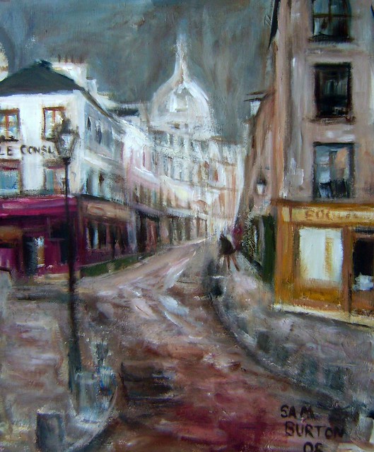 My painting La rue Norvins Montmartre