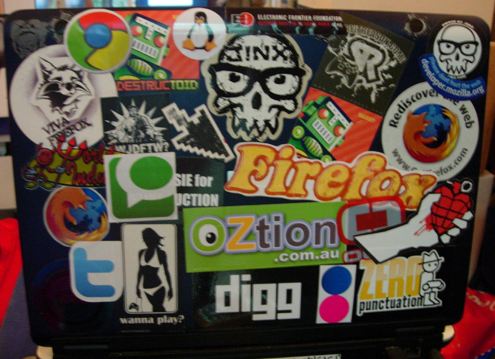 Toshiba Laptop Stickers Collage v3 | This is my Toshasaraus … | Flickr