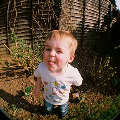 Ner Ner!! | This is Finley, in our garden.. showing his tong… | Flickr