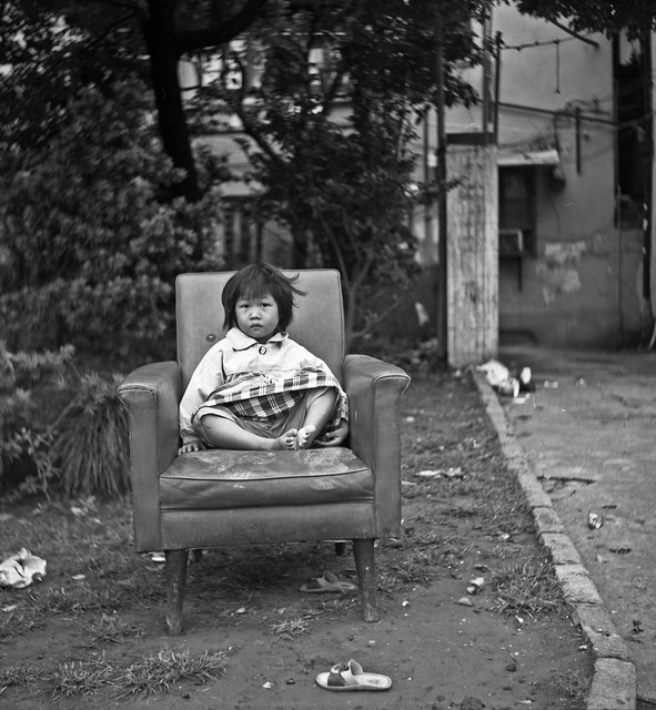 girl in an easy chair