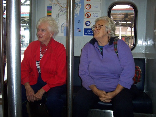Phyllis and Barbara on Sydney Train