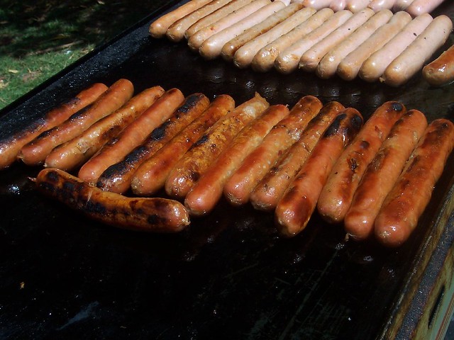 Sausages on the BBQ