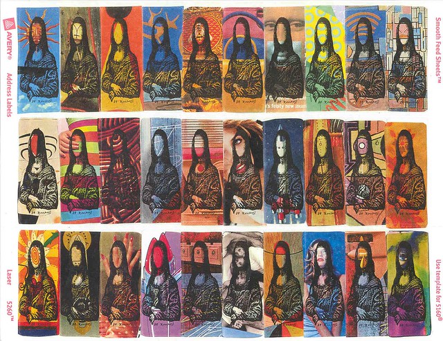 Full page Mona Lisa artistamps