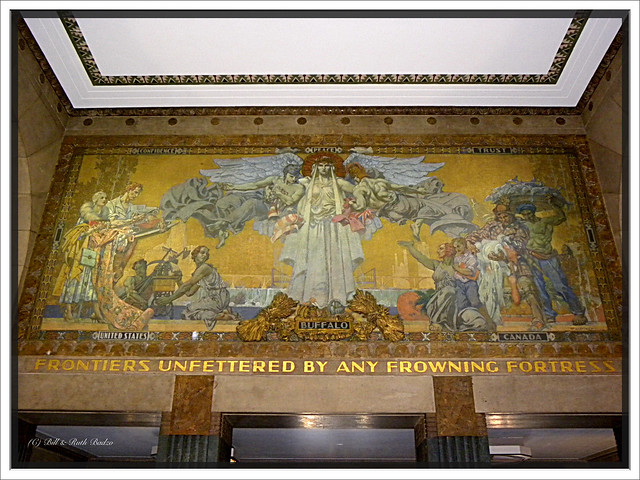 Buffalo Newy york ~ City Hall ~ Interior Mural ~ Historic
