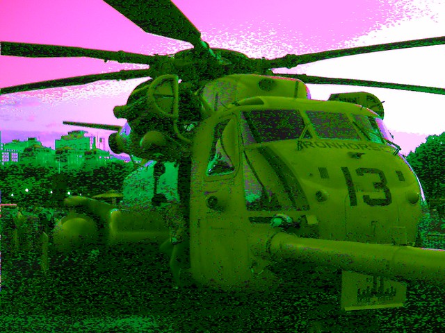 Marine Week Boston, 2010: Sikorsky CH-53E Super Stallion garbled camera shot: 
