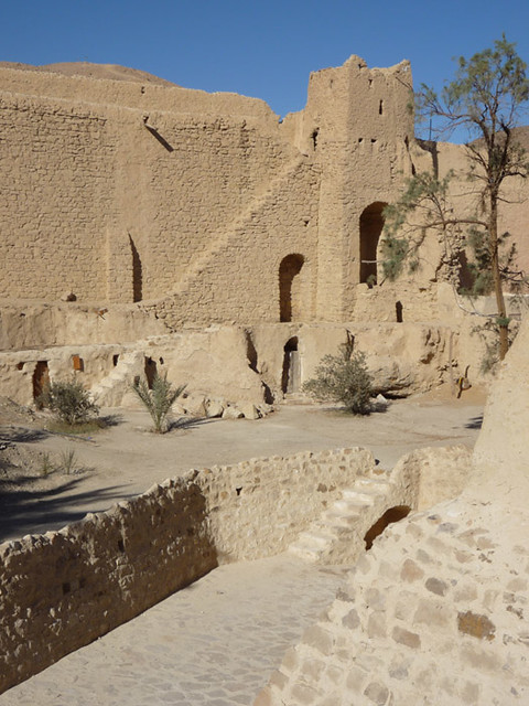 HURGHADA, EGYPT - Monastery of St. Paul - fortress walls/ ХУРГАДА, ЕГИПЕТ - Монастырь Св. Павла