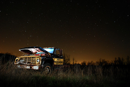 old longexposure lightpainting abandoned night rural truck stars rust decay tennessee rusty nite decayed cumberlandplateau altamont wrecker bestofmywinners