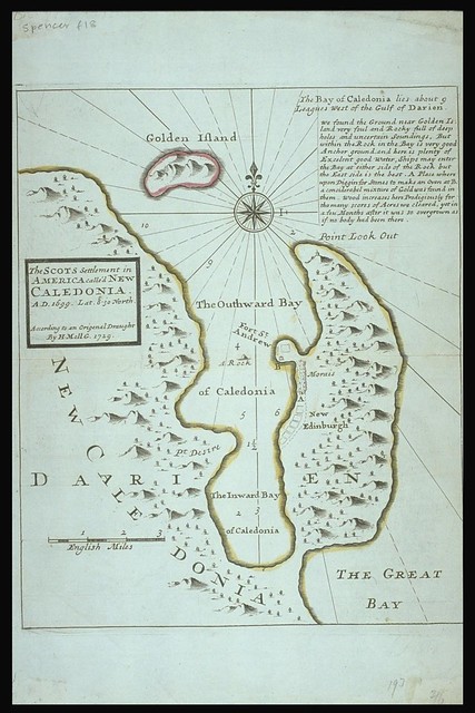 Map showing Scots settlement in Darien called New Caledonia London?: 1699 Spencer f18