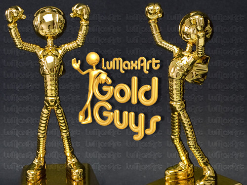 LuMaxArt Gold Guys Cubicle Toys & Awards!
