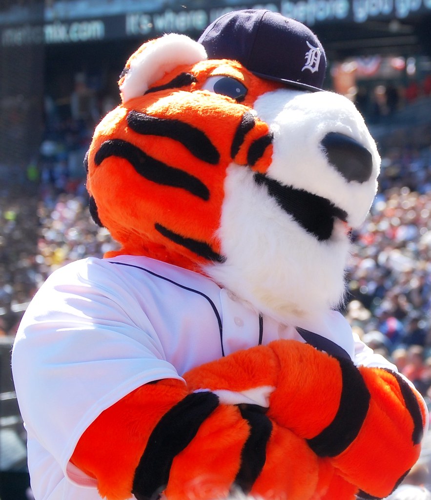Paws Detroit Tigers Mascot, From the game on Saturday. We…