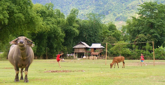 Football pitch, Bac lac village.