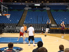Knocking down a 3 at the Target Center