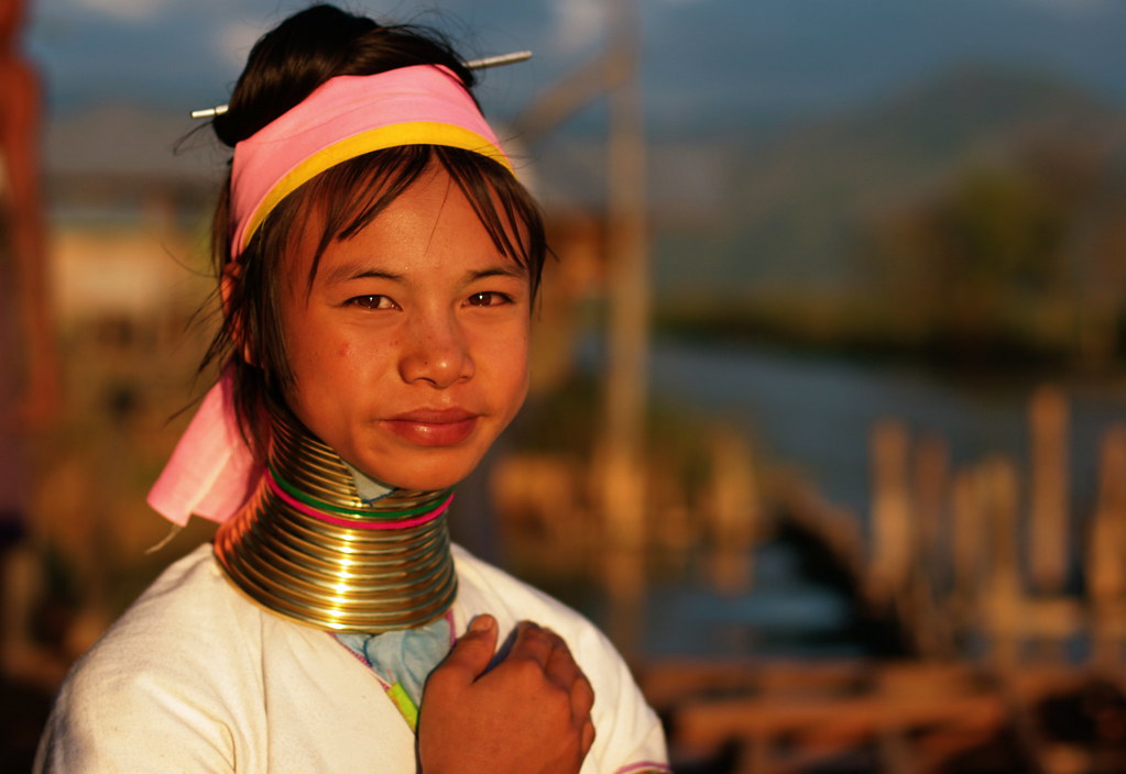 Young Padaung woman, Burma