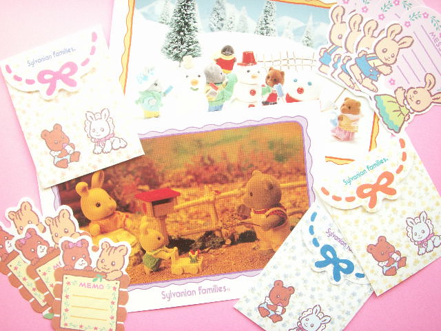 Kawaii Cute Stationery Sylvanian Families Postcard Memo Japan