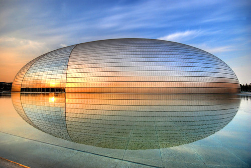 china blue light sunset sky orange sun house color reflection building water glass colors sergio yellow architecture photoshop reflections gold mirror golden nikon opera shiny asia theater tramonto colours theatre alien egg sightseeing beijing sigma landmark structure sphere round handheld 北京 colourful 中国 sole frontpage 1020 architettura hdr highdynamicrange cina luce peking riflesso pekin sigma1020mm 10mm pechino zhongguo paulandreu 3xp photomatix d80 nationalgrandtheatre 国家大剧院 amiti nationalcentrefortheperformingarts 5erg10 sergioamiti