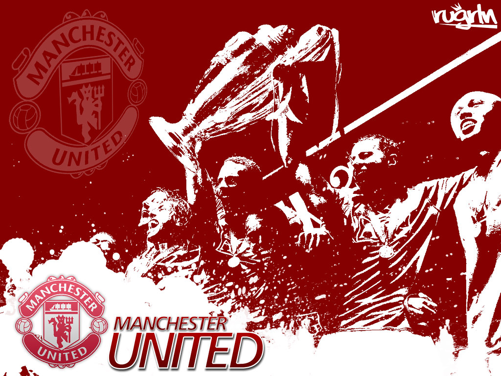 Manchester United Paint Wallpaper | Wallpaper of MU in a kin… | Flickr