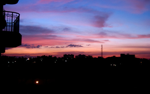 sunset india sonnenuntergang balcony balkon bangalore assignment karnataka indien southcity ind earthasia entsendung