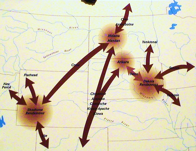 FortMandan- Lewis&ClarkInterpretitiveCenter - Indian Tribe Interaction Map