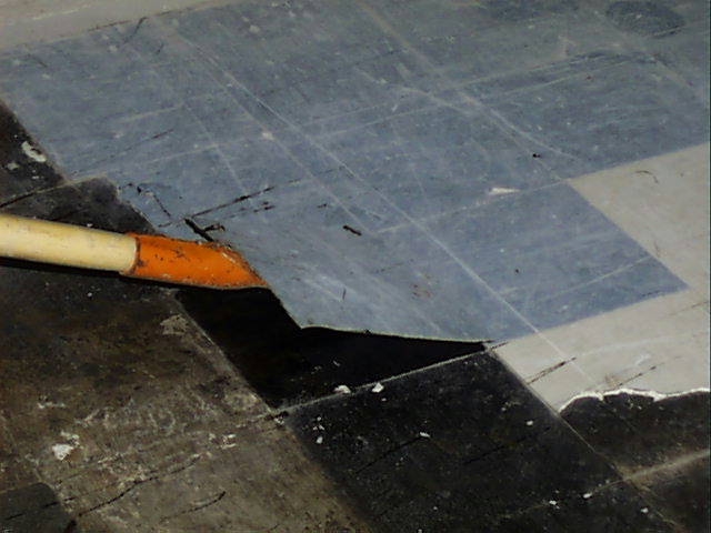 Asbestos Floor Tile Removal Via High Heat Example Of In Flickr