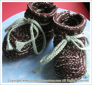 Braided Tie Booties | by choppedtomatoes