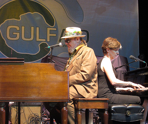 Dr. John and Marcia Ball with Voice of the Wetlands at Gulf Aid, May 2010.