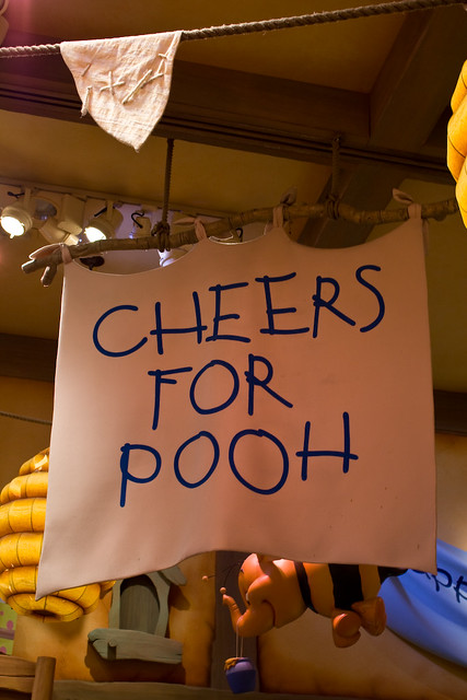 Cheers for Pooh Sign in Pooh Corner