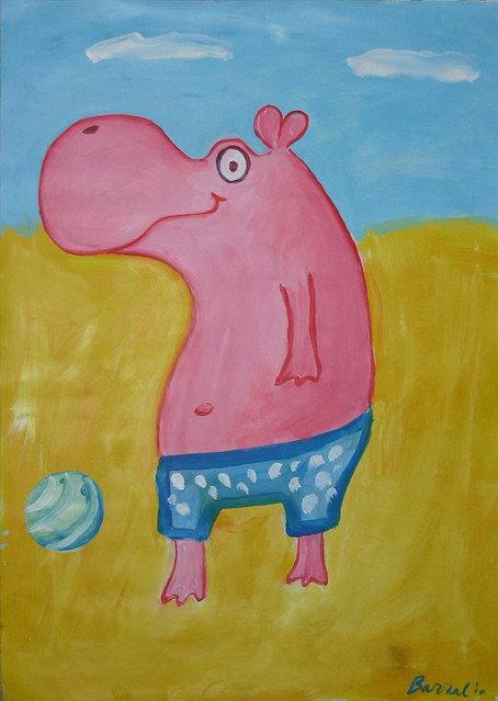 hippo on beach