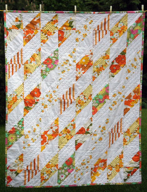 made from vintage sheets quilt - Explored