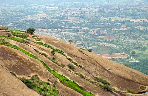 india mountain rock view hill granite aussicht karnataka indien savandurga hügel ind granit